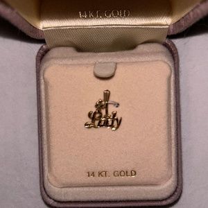 14k gold ‘#1 lady’ charm